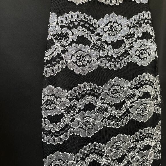 Dressbarn Lace Dress Black White Size 14 - Picture 3 of 6